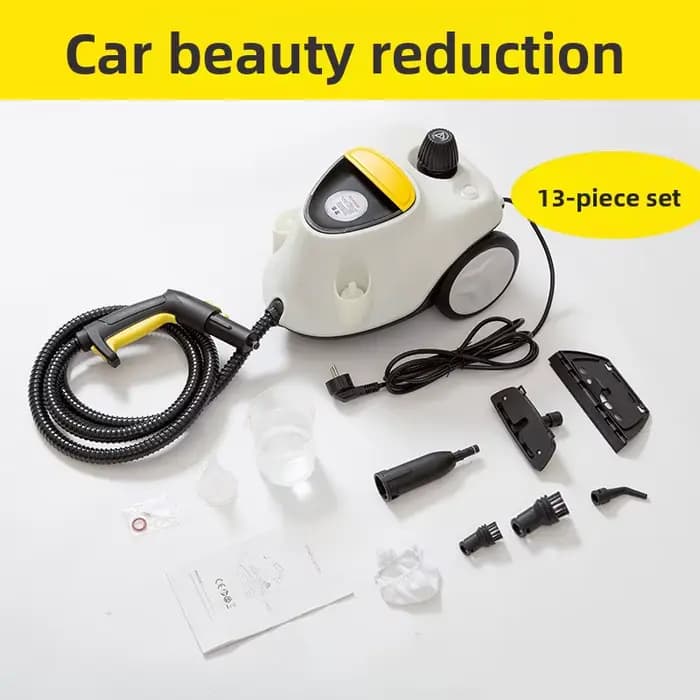 "Nettoyant vapeur professionnel 2100 W – Désinfectant robuste pour les détails de voitures, les tiss