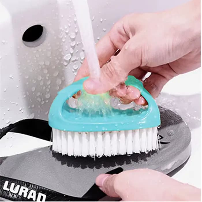 Brosse de nettoyage colorée pour travaux ménagers, outil de nettoyage multifonctionnel en forme d'œu