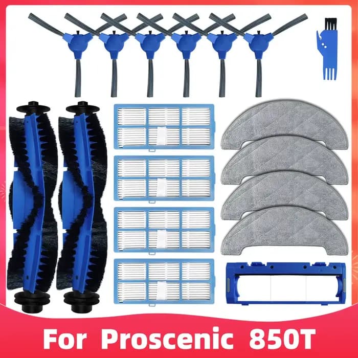 Convient pour Proscenic 850T / 850P Kit d'accessoires de pièces de rechange pour aspirateur robot, B
