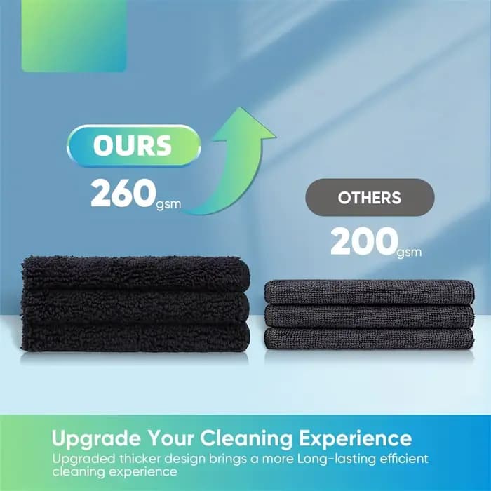 5/10/20/50/100 pièces lingettes de voiture noires Super douces ensemble de chiffons à récurer tissu