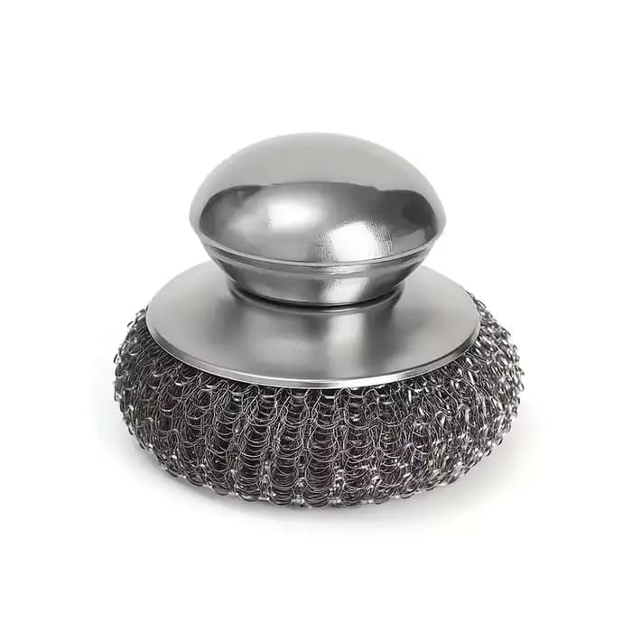 Épurateur robuste en acier inoxydable, brosse ergonomique pour casseroles et poêles, nettoie sans ef
