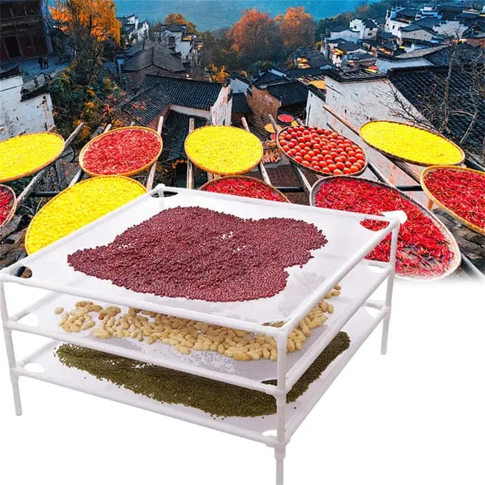 Séchoir à linge plat, stable et empilable, en maille large, pour vêtements délicats et séchage rapid