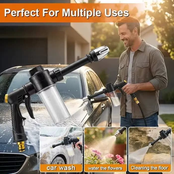 Obtenez une propreté impeccable avec une buse de jardin haute pression pour voitures et camping-cars