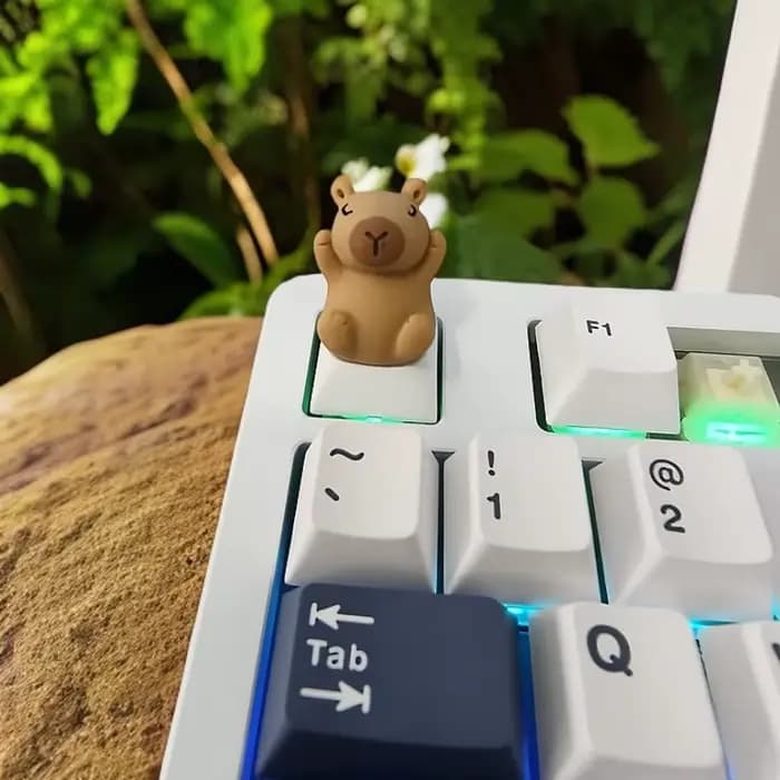 Capybara mignon Keycap dessin animé Animal poupée personnalisé Keycaps pour clavier mécanique casque