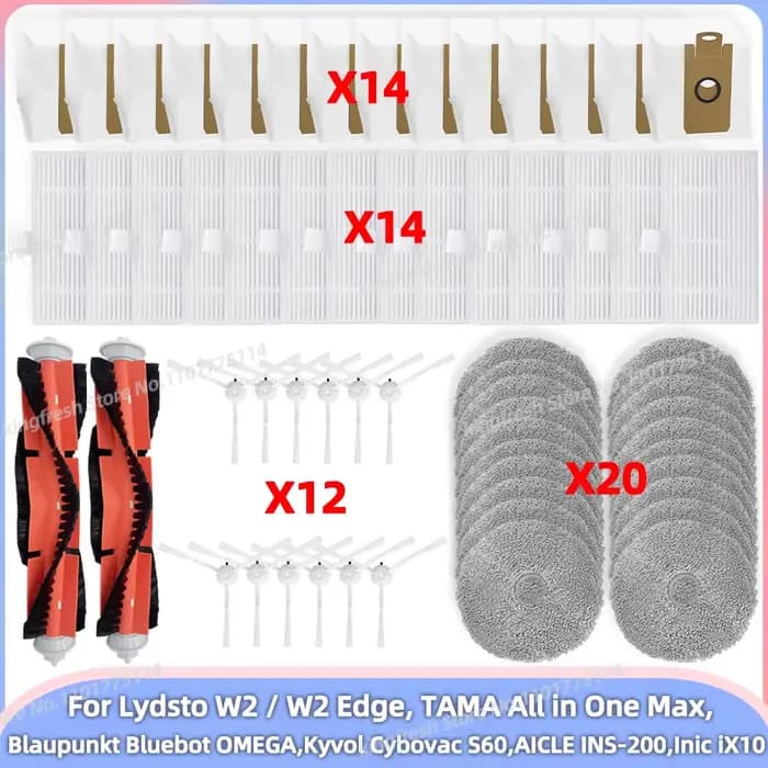 Pièces de rechange pour aspirateur robot, filtre de brosse latérale principale, convient pour Lysie
