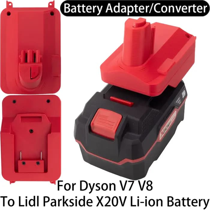 Adaptateur de batterie pour aspirateur DySon V7 V8 vers adaptateur de batterie Li-ion Lidl Parkside