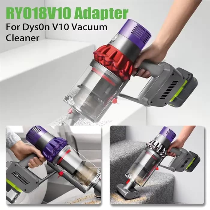 Adaptateur RYO18V10 pour Ryobi 18V ONE +, conversion de batterie en bâton d'aspirateur sans fil Dyso