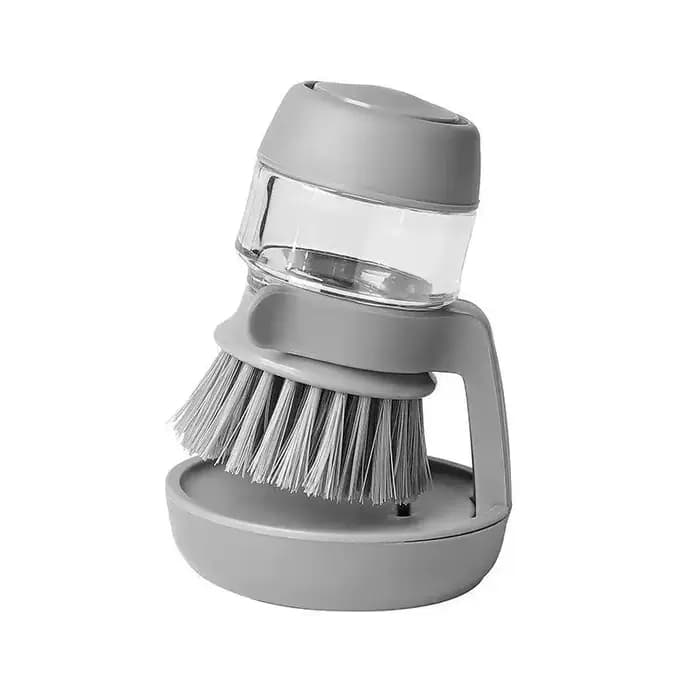 Brosse de nettoyage ménager multi-usages 2-en-1 avec distributeur de savon et manche, outils de cuis