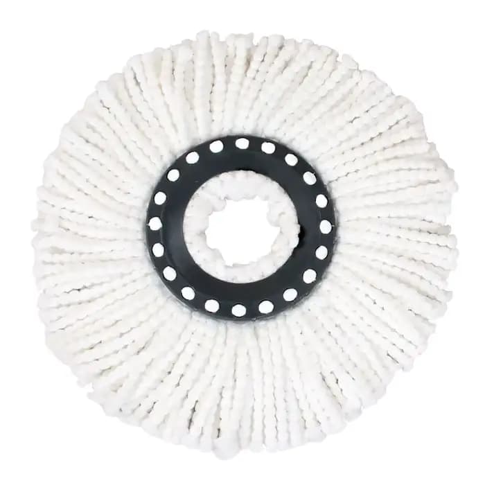 Tête de Vadrouille Ronde Universelle Rotative en Microfibres de 16mm, Outil de Nettoyage de Remplace
