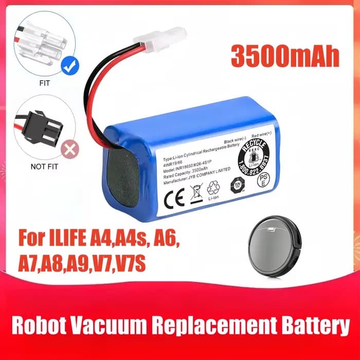 Nouvelle batterie de remplacement pour aspirateur Robot ILIFE A4,A4s,A6,A7,A8,A9,V7,V7S,Batterie pou