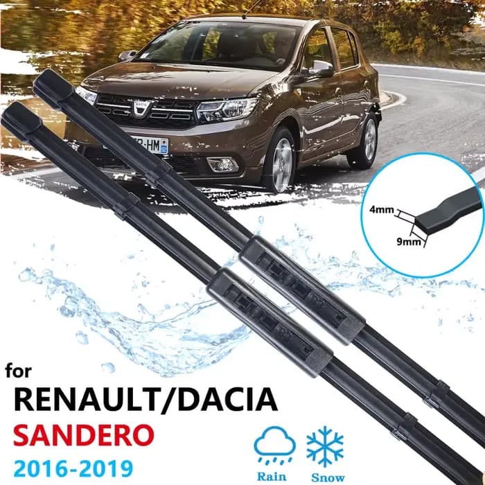 Balai d'essuie-glace de voiture pour Dacia Renault Sandero MK 2 2016 2017 2018 2019, lave-glace de f