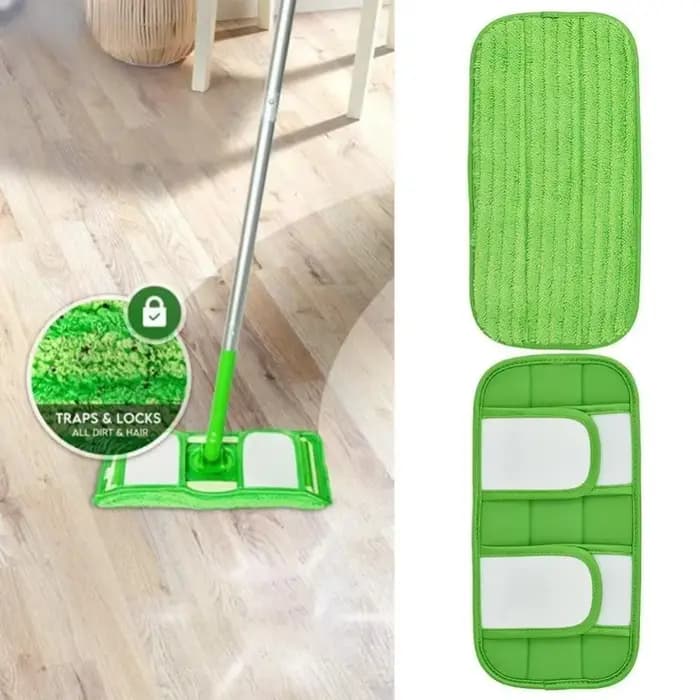 Tampons de vadrouille réutilisables en microfibre, adaptés au nettoyeur de balayeuse Swiffer de 12 p