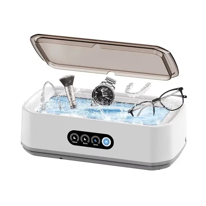 Nettoyeur à ultrasons de grande capacité réglable de 650 ml, rapide et puissant, pour bijoux, lunett