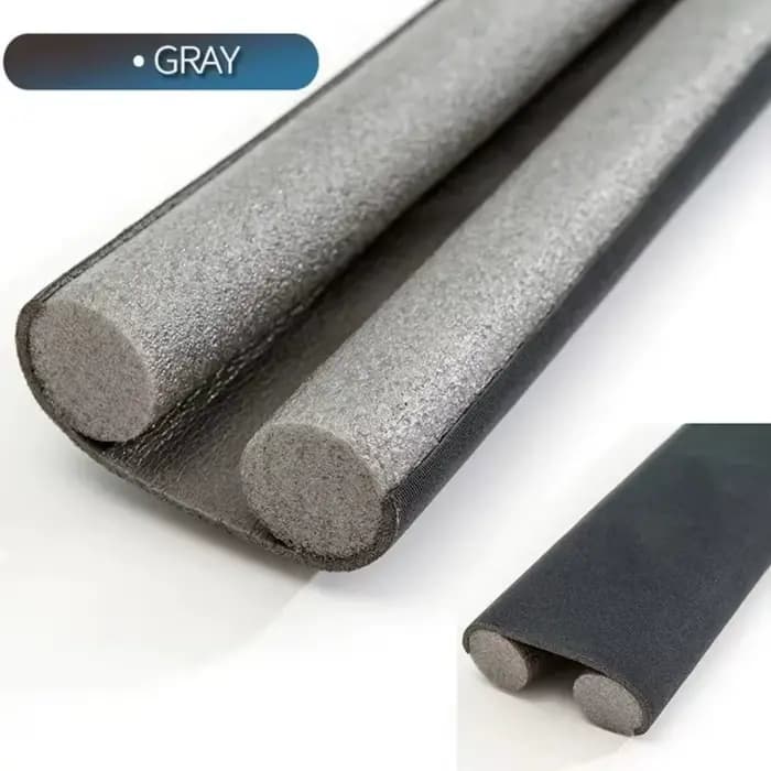 Joint d'étanchéité de bas de porte anti-courant d'air, double isolation en mousse de caoutchouc sili