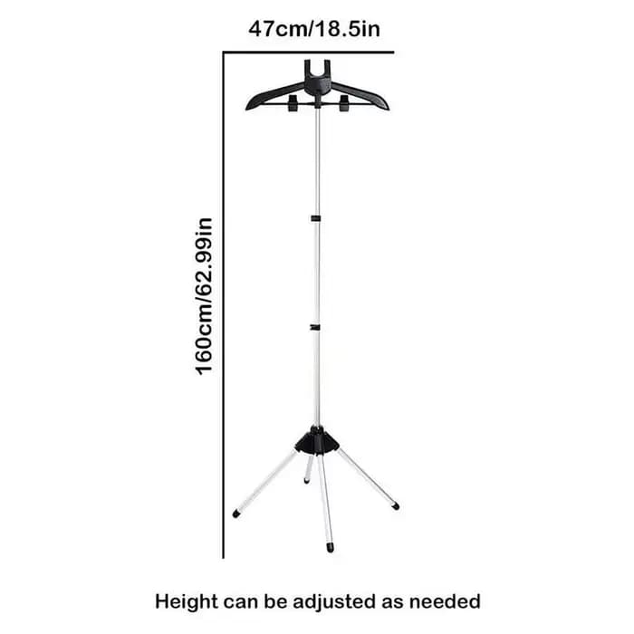 Support de repassage vapeur télescopique pour vêtements, 155 cm, hauteur réglable, pliable, pour sus