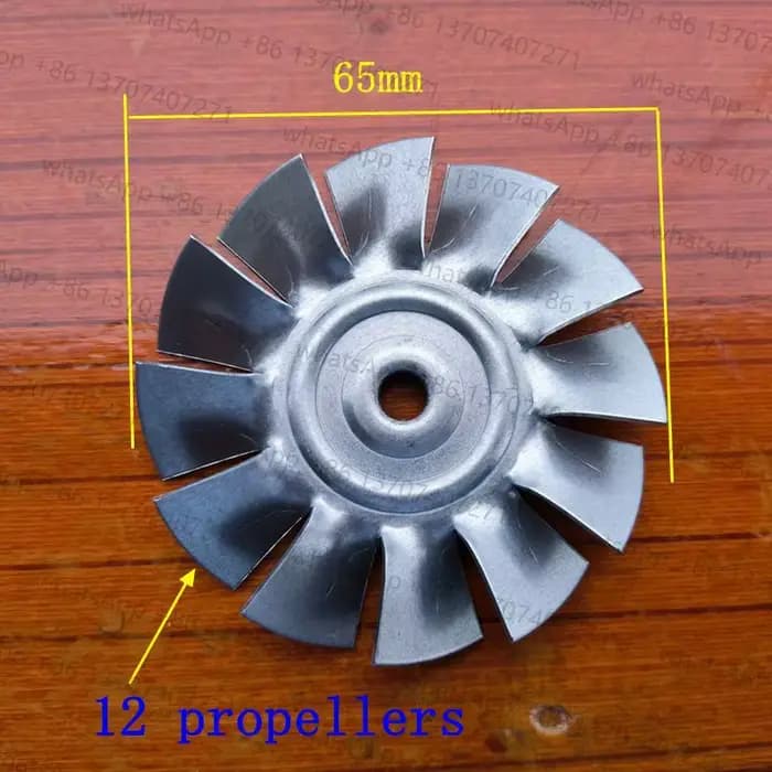 Accessoires pour aspirateur industriel 1200-1500W, diamètre 6 mm, pales de ventilateur centrales de