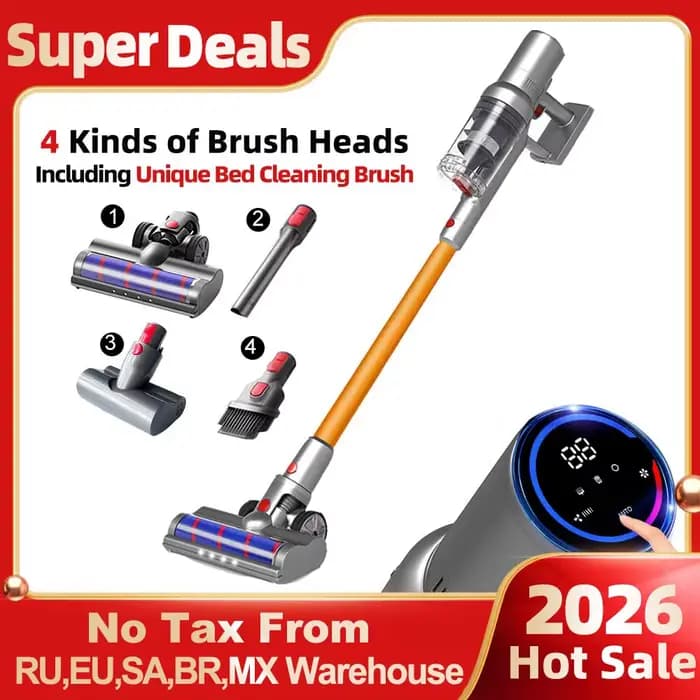 (code promo:NEW888)Aspirateur à Main sans Fil ABIR VC205, 27000PA, Capteur de Poussière Intelligent,