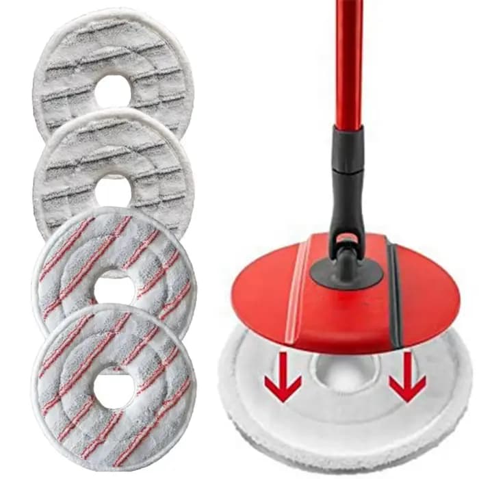 Vileda Spin & Clean-Serpillière lavable en microcarence, recharge pour aspirateur, utilisation à sec