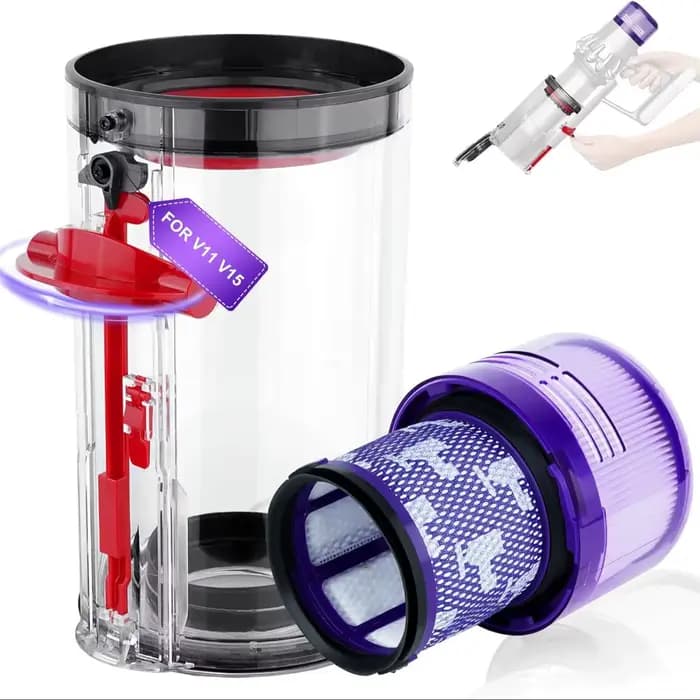 Poubelles adaptées aux aspirateurs V11 V15 SV14 SV15 SV22, remplacement du bac à poussière V10 + fil