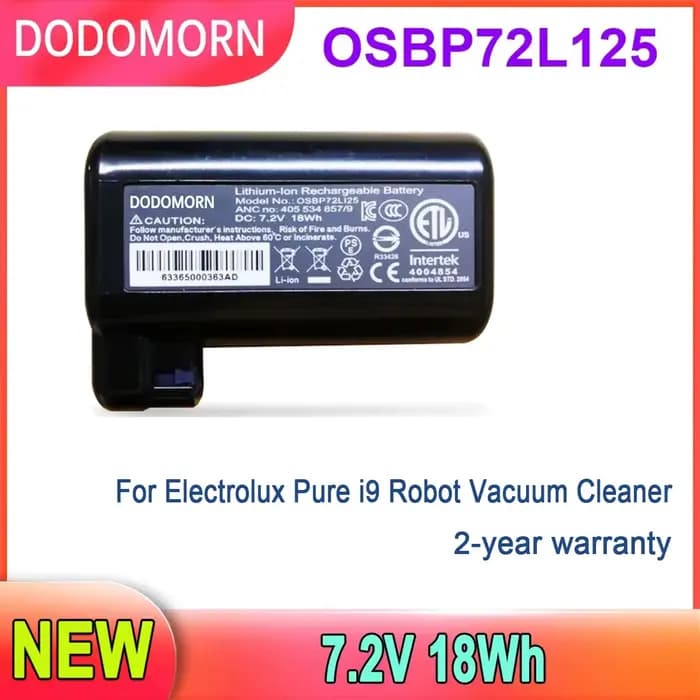 Pour aspirateur Robot Electrolux Pure i9, pièces de batterie de remplacement OSBP72L125 7.2V 18Wh, g