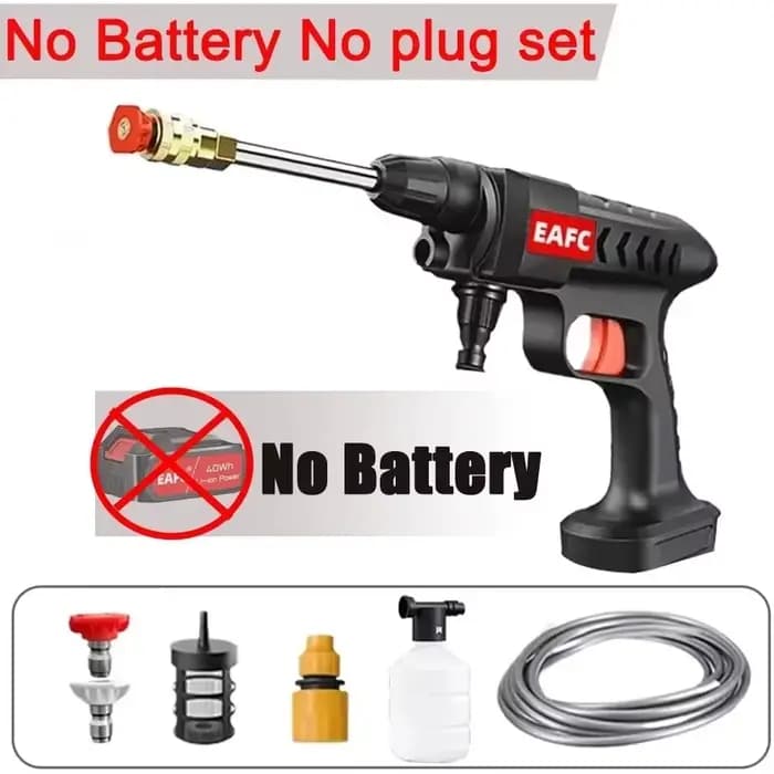 Pistolet de lavage de voiture haute pression sans fil 60Bar, 10000mAh /20000mAh, générateur de mouss