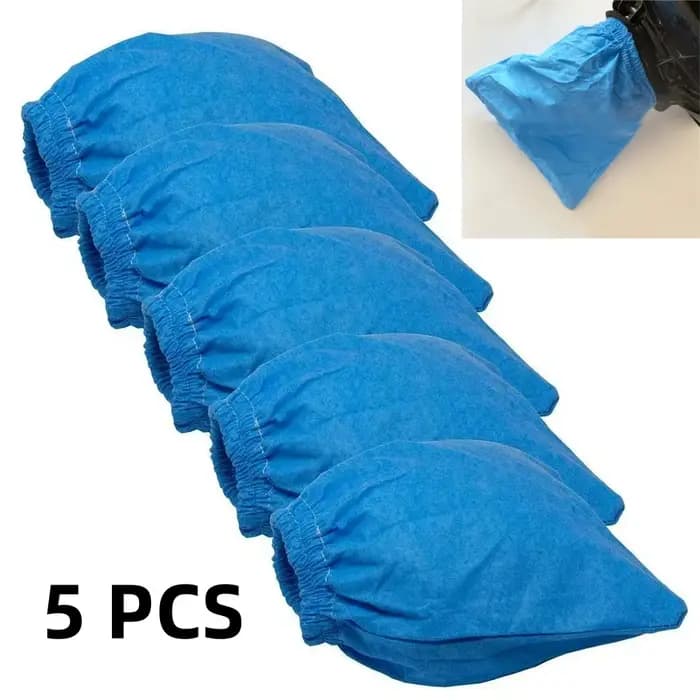 Sacs en textile bleu pour aspirateur à sec, 5 pièces, dimensions 13.2x12.8x4.3cm, pour support Parks