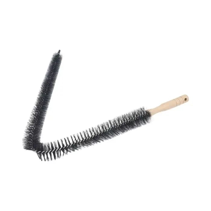Outil de nettoyage de radiateur avec manche en bois et fil en acier inoxydable pour une élimination