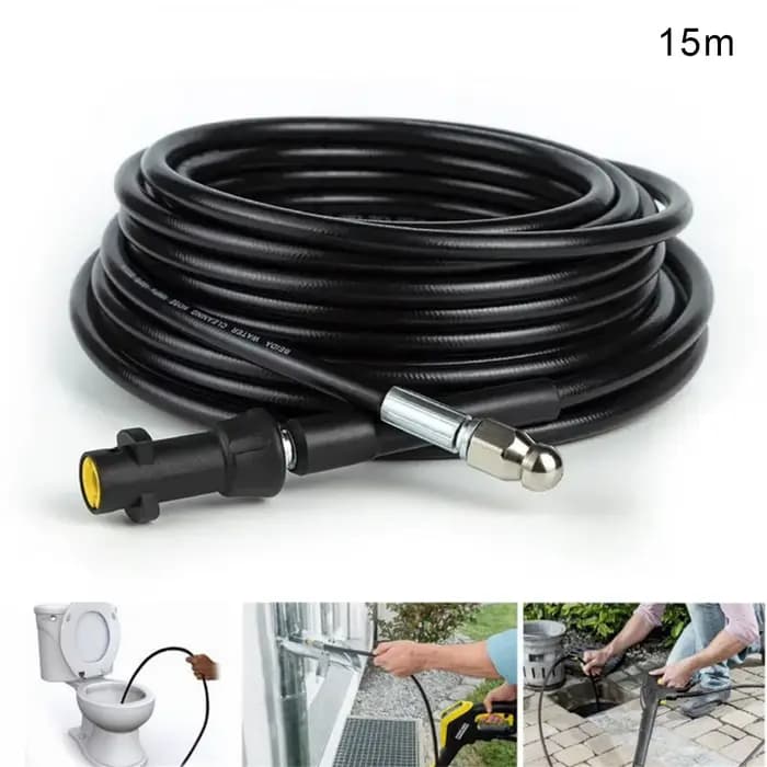Tuyau de lavage à haute pression pour Karcher, tuyau de lavage à eau de 15m avec Joint de tuyau d'ex