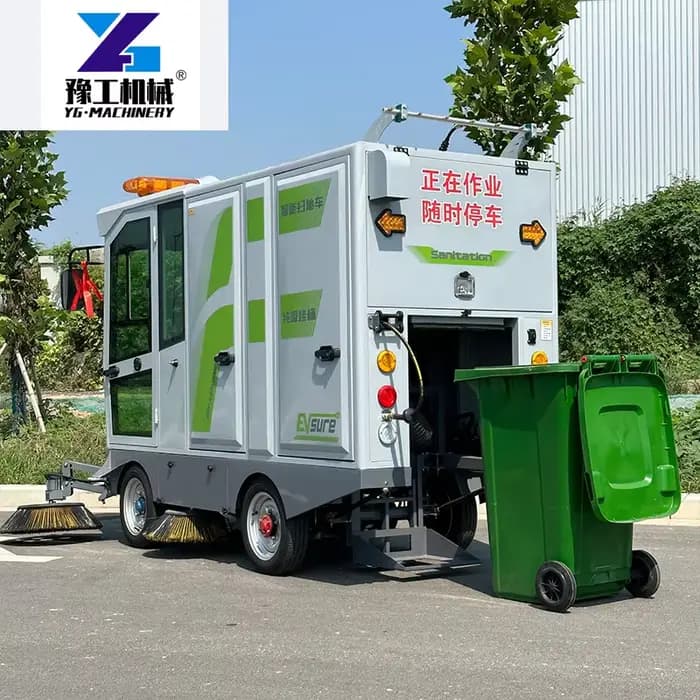 YG Nouveau type de balayeuse électrique autoportée avec fonction d'aspiration, équipement de nettoya