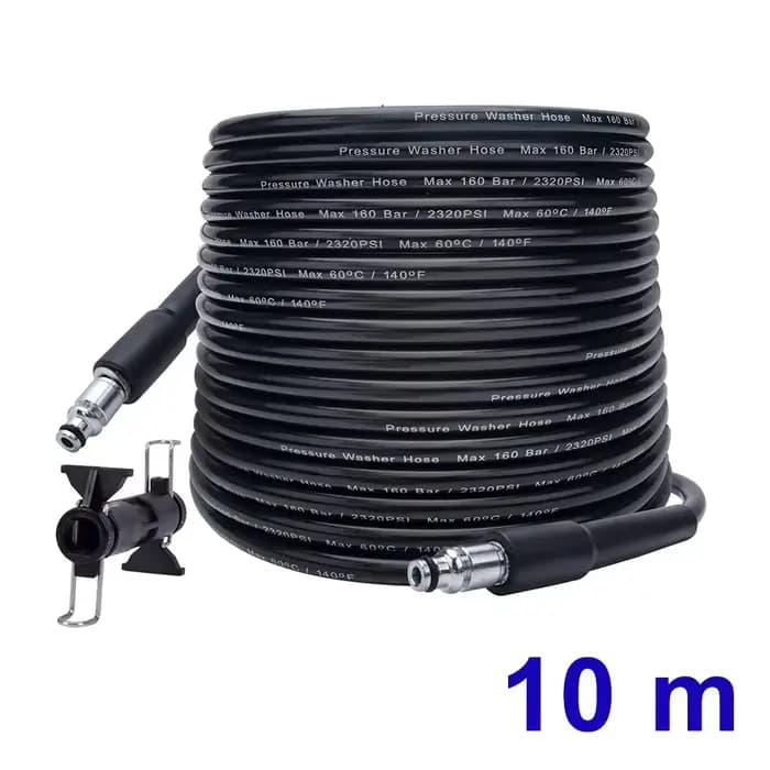 Tuyau de nettoyage d'eau haute pression, tuyau de lavage à pression 6 10 15 m pour AR Michelin Black
