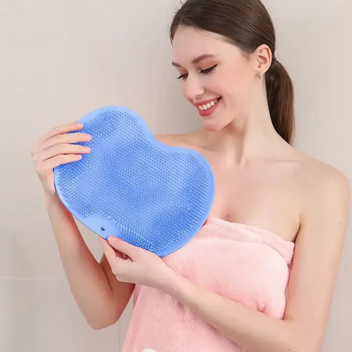 Tapis de douche exfoliant pour les pieds et le dos, avec ventouses murales antidérapantes, pour homm
