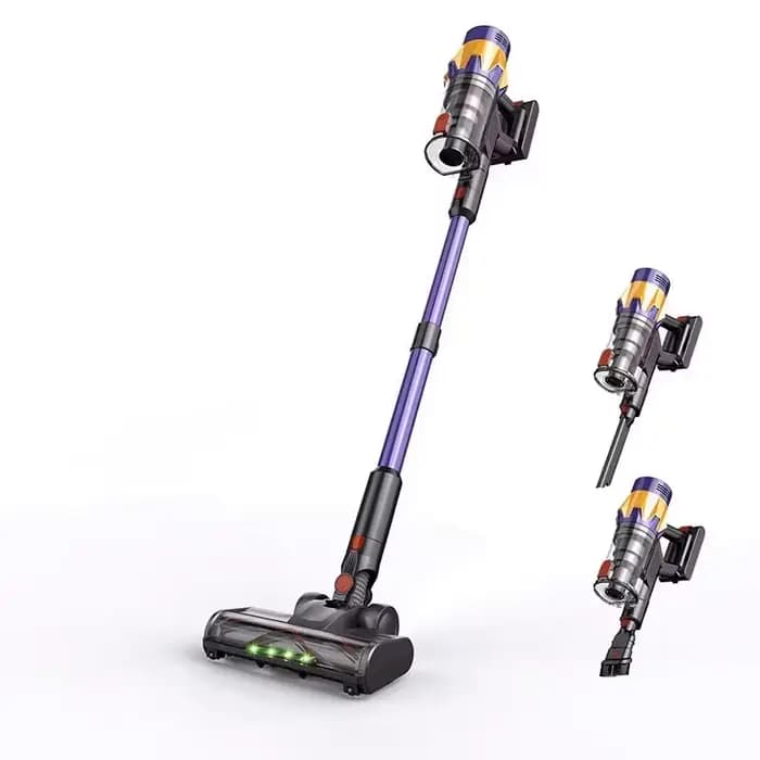 Aspirateur sans fil bâton 550W 50KPa batterie amovible balayeuse intelligente portative 40 minutes a