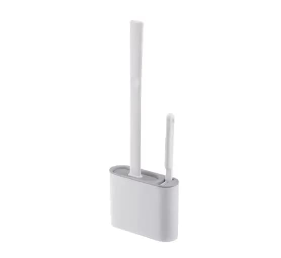 Brosse de Toilette Murale avec Coins Sans Fréquence, Outil pour le Lavage des Toilettes, Ensemble de