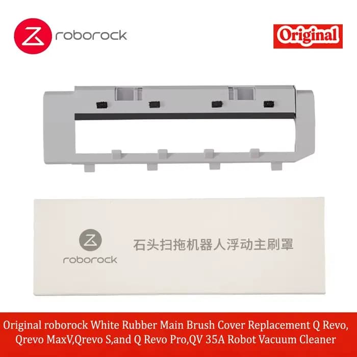 Couverture de brosse principale en caoutchouc blanc de remplacement pour aspirateur robot Roborock Q