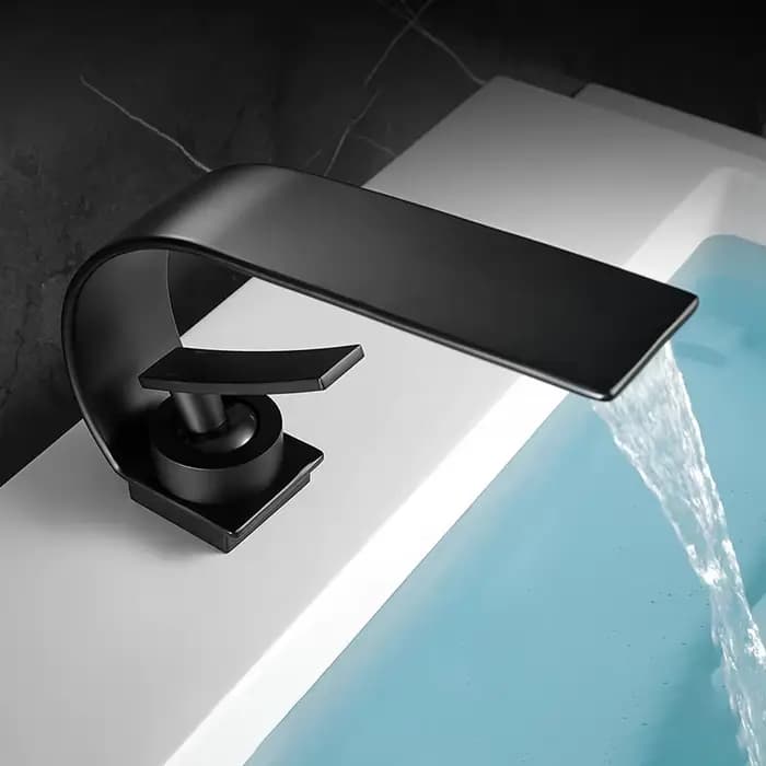 Cascade c croissant de lune courbé robinet chaud et froid lavabo créatif salle de bain toilette lava