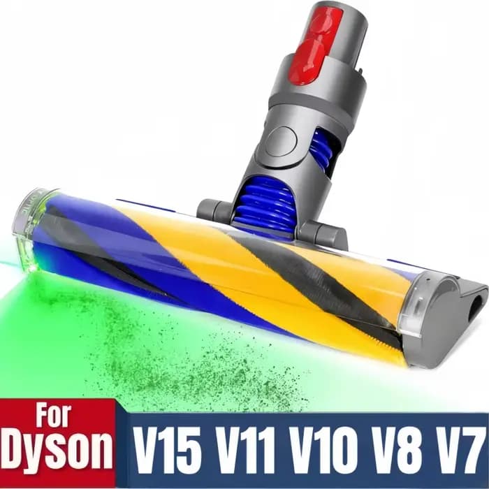 Tête de nettoyage légère et douce pour aspirateur Dyson V15 V11 V10 V8 V7, équipée d'un laser vert p