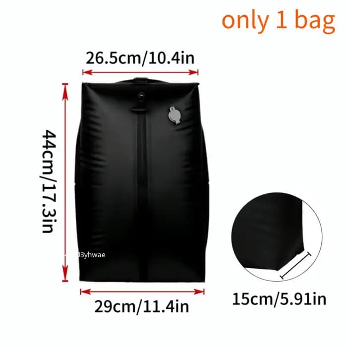 Sac sous vide de voyage 17L, sac de rangement réutilisable, sac de Compression extérieur pliable ave