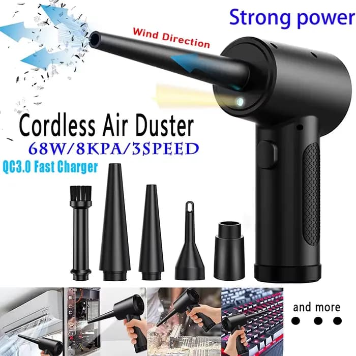 Plumeau d'air électrique sans fil 51000 tr/min, pistolet à poussière sans fil, souffleur d'air compr