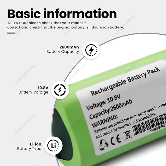 Batterie Li-ion pour aspirateur robot Vactidy T6 T7 T8, haute capacité 2600mAh 3200mAh 3500mAh 10.8V