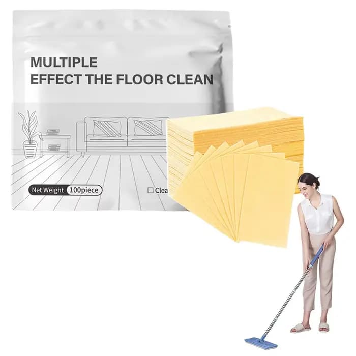 Feuilles concentrées nettoyantes pour sols, multi-effets, parfum frais, papier soluble pour le netto