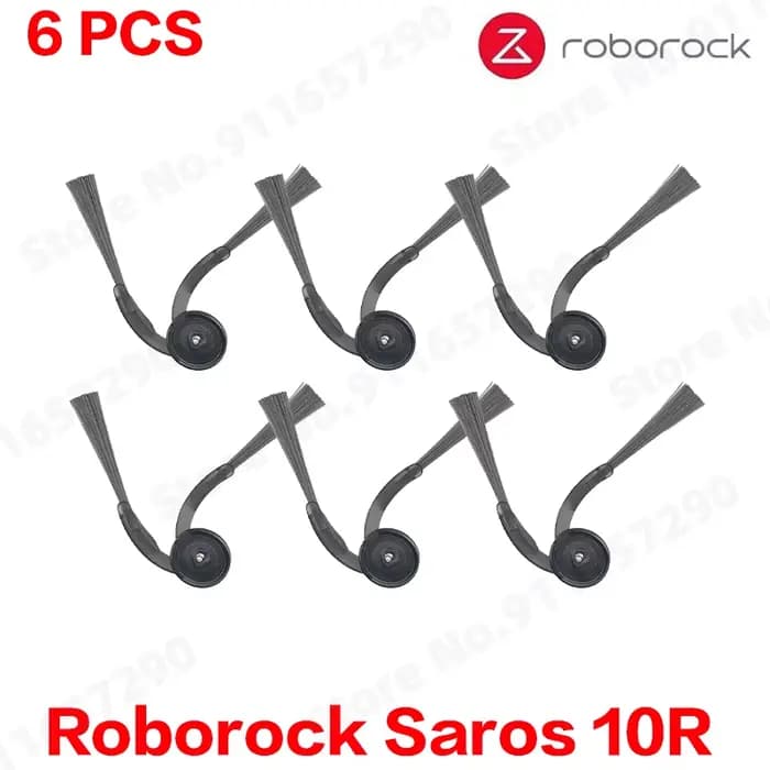 Pièces détachées Roborock Saros 10R : brosse principale, brosse latérale, filtre HEPA, chiffon de ne