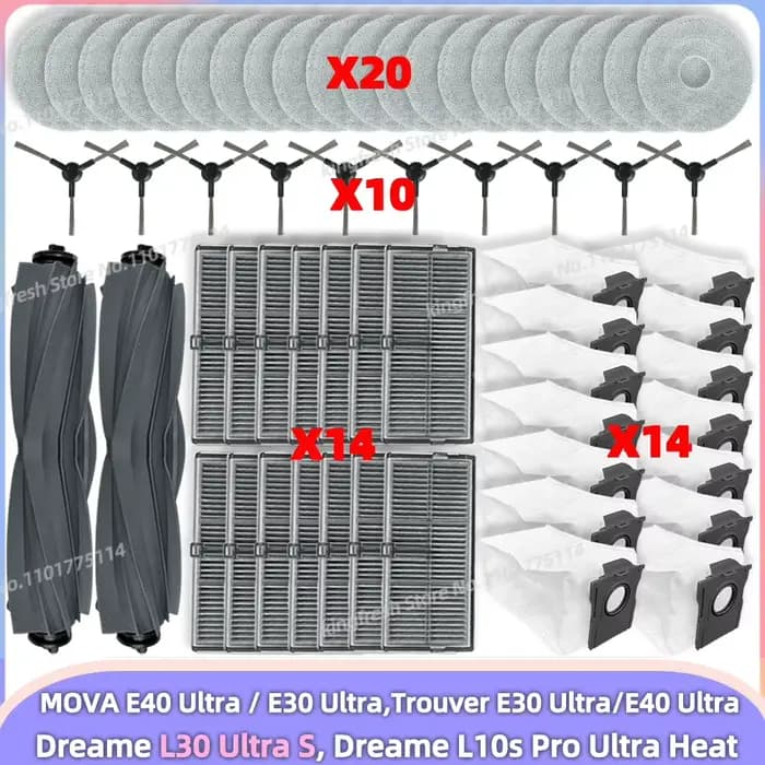 Compatible avec Mova E40 Ultra/Mova E30 Ultra, Trouver E30 Ultra/E40 Ultra, Dreame L30 Ultra S / L1