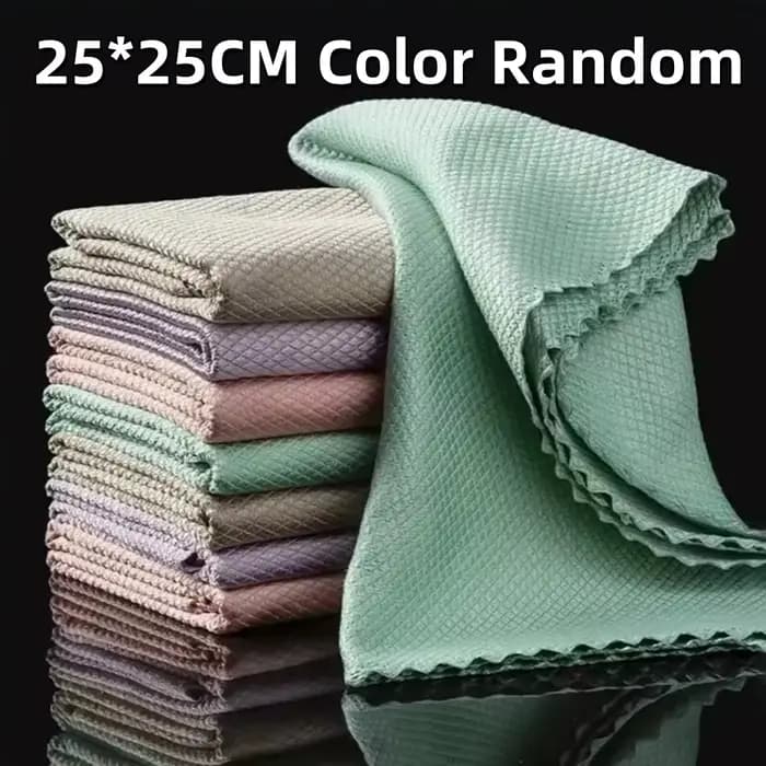 Chiffon de nettoyage de verre en microfibre, 5/10 pièces, non pelucheux, nettoie rapidement les fenê
