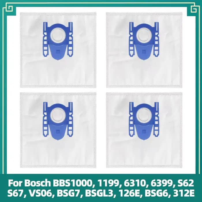 Sac à poussière de rechange compatible avec l’aspirateur Bosch BBS1000 1199 6310 6399 S62 S67 VS06 B