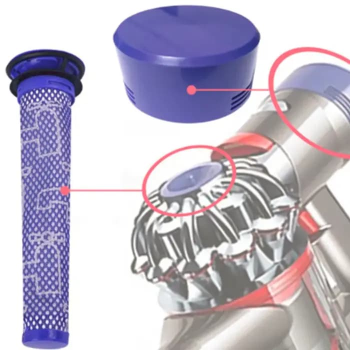 Kit de pré-filtre + post-filtre HEPA pour aspirateur Dyson V7 V8, pré-filtre de remplacement (DY-965