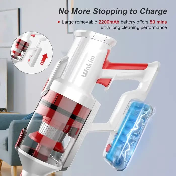 Wnkim-Aspirateur sans fil M10 avec écran LED intelligent, aspirateur 8 en 1 pour déterminer les poil