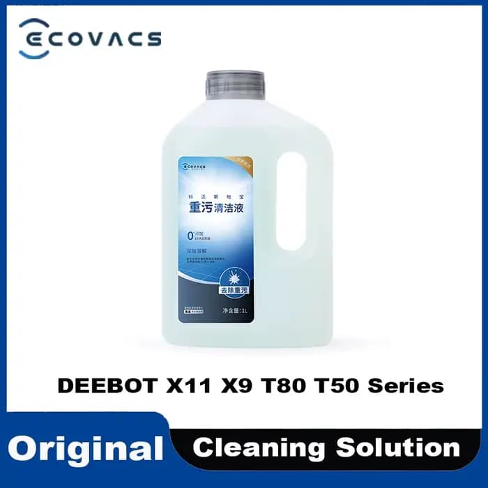 Solution de nettoyage haute performance pour robot aspirateur Ecovacs (1L) pour la famille DEEBOT X1