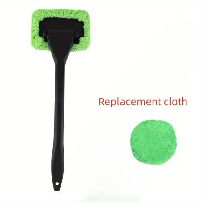 1-PC Car Window Cleaner Brush Kit with Long Handle for Windshield & Interior Cleaning