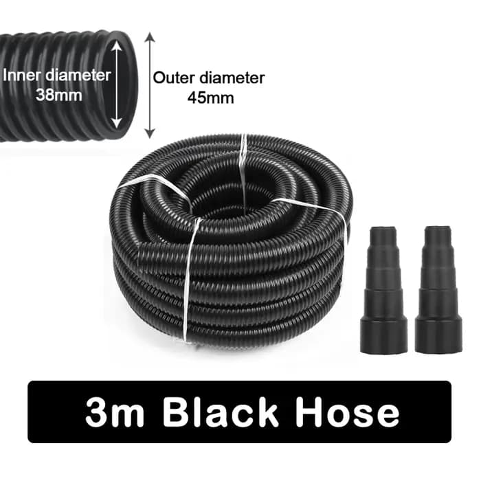 Tuyau d'aspirateur de 38 mm de diamètre intérieur avec 2 adaptateurs pour plusieurs types/marques d'