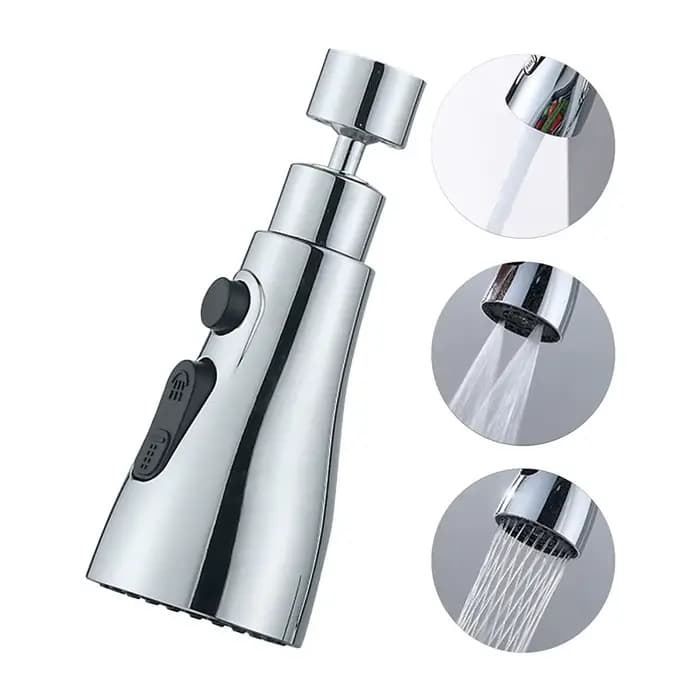 Rallonge de robinet de cuisine 3 en 1 universelle 360 ° Robinet de cuisine extractible rotatif, mu
